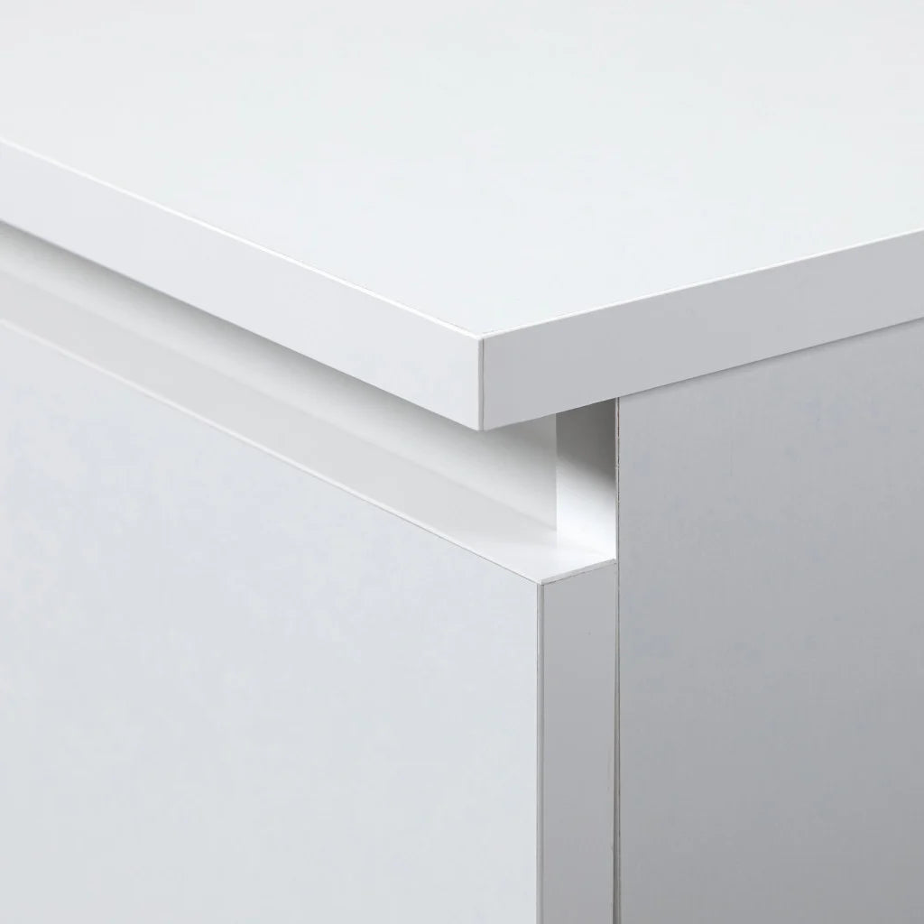 Dulap cu 2 usi si 2 sertare, cu oglinda, PAL laminat 16 mm, 90x51x180 cm, alb