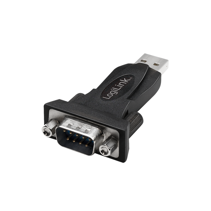 Adaptor USB Logilink, USB 2.0 (T) la Serial DB9M (9-pin)(RS232)(T), negru, "AU0002F" (include TV 0.06 lei) – Cabluri USB pt.