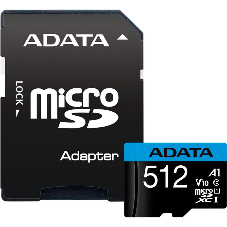 CARD MicroSD ADATA, 512 GB, MicroSDXC, clasa 10, standard UHS-I U1, "AUSDX512GUICL10A1-RA1"