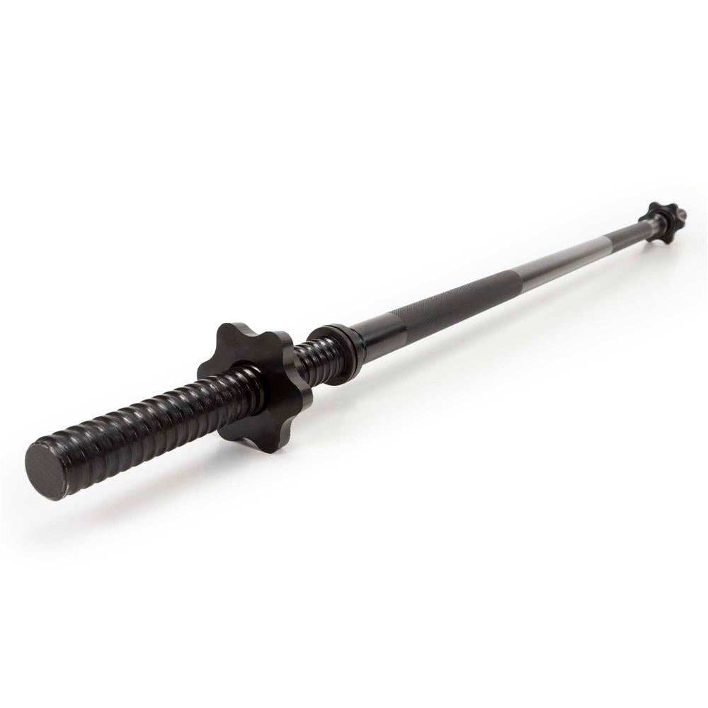 Bara haltera dreapta pentru greutati 120 cm, diametru 25 mm, otel, incarcare maxima 140 kg, negru