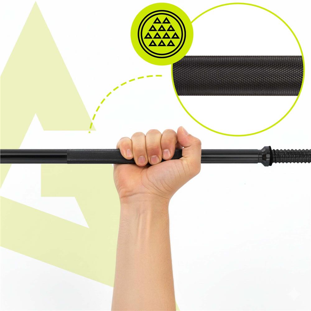 Bara haltera dreapta pentru greutati 120 cm, diametru 25 mm, otel, incarcare maxima 140 kg, negru