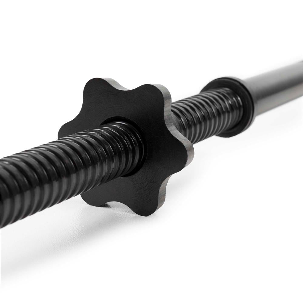 Bara haltera dreapta pentru greutati 120 cm, diametru 25 mm, otel, incarcare maxima 140 kg, negru