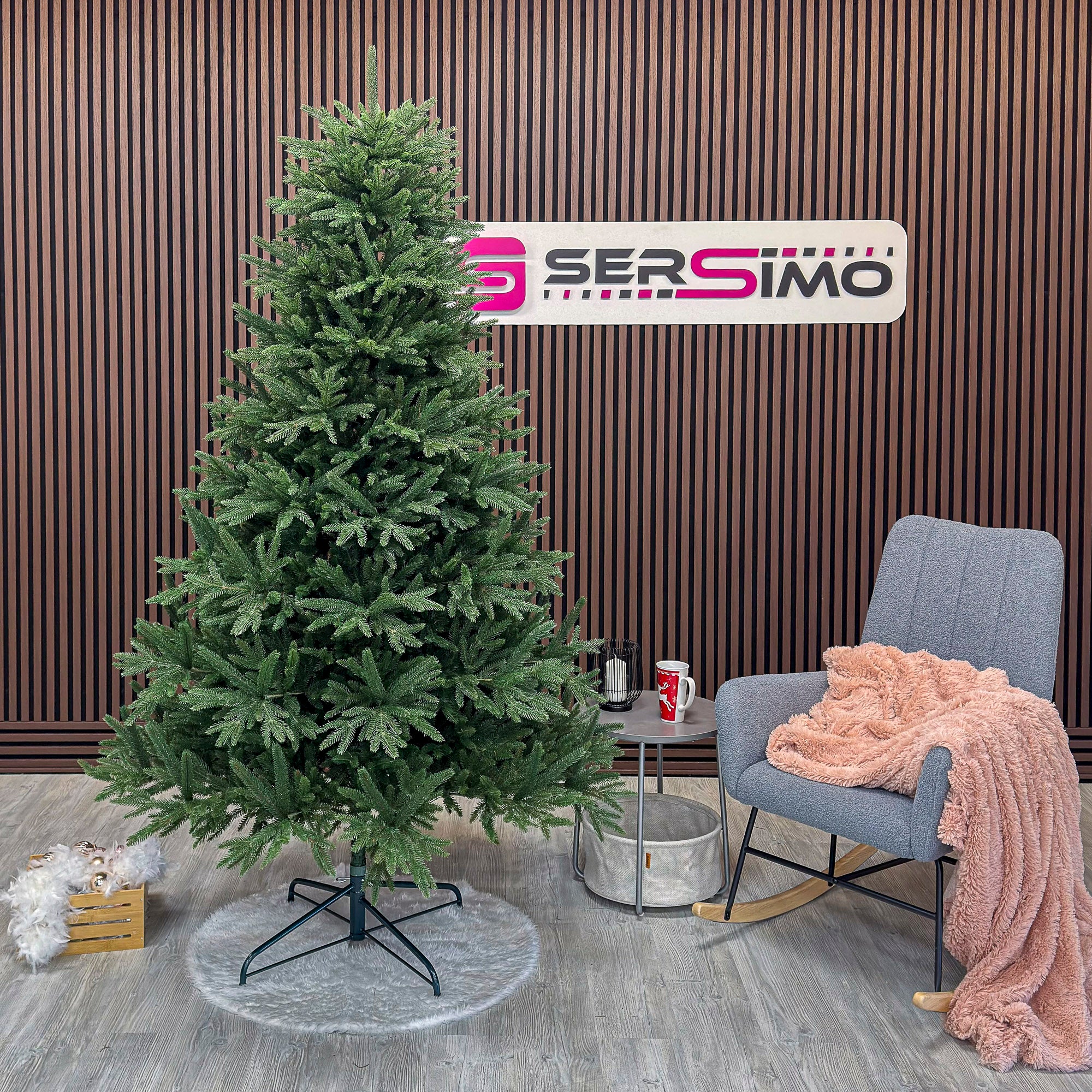 Brad artificial Christmas Deluxe by Sersimo, Alpine, verde, integral 3D, 230 cm
