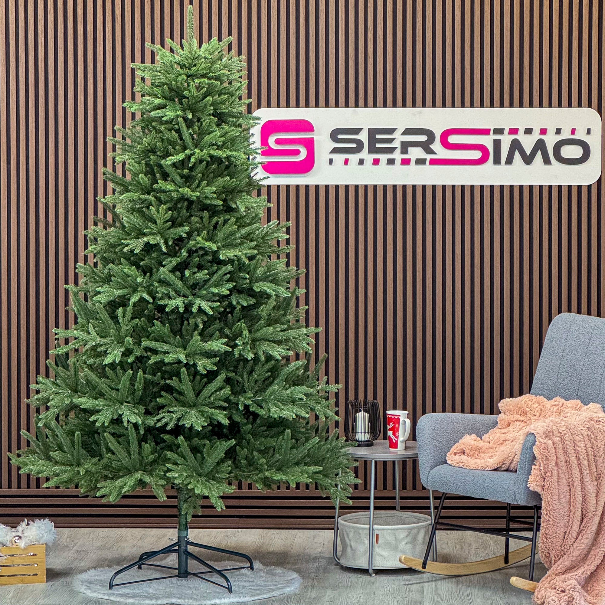 Brad artificial Christmas Deluxe by Sersimo, Alpine, verde, integral 3D, 230 cm