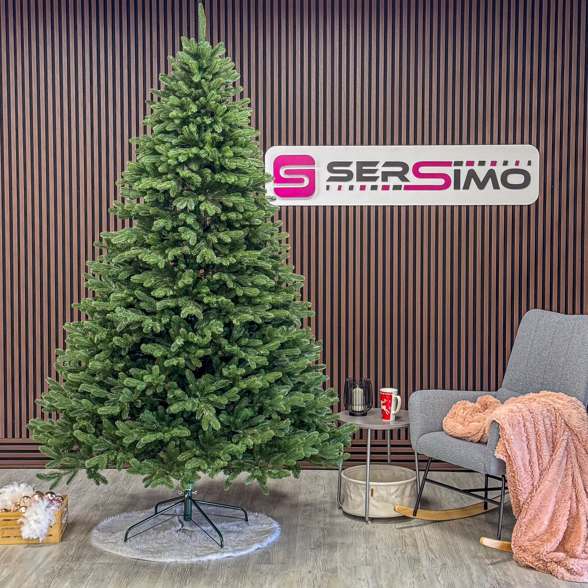 Brad artificial Christmas Deluxe by Sersimo, Laponia Select, integral 3D, 250 cm