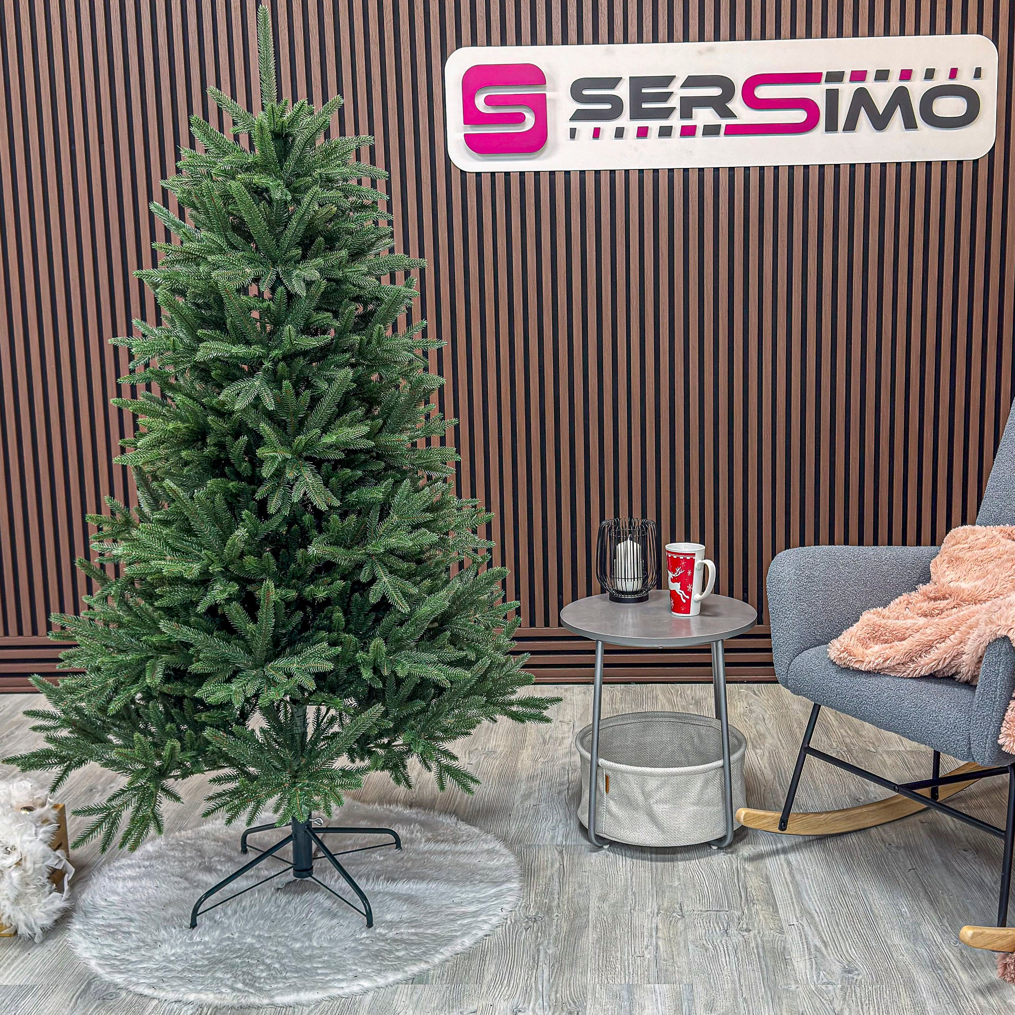 Brad artificial Christmas Deluxe by Sersimo, Alpine, verde, integral 3D, 180 cm