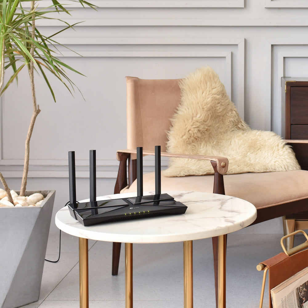 ROUTER TP-LINK wireless 1800Mbps,1 x WAN Gigabit, 4 porturi LAN Gigabit, 2.4 GHz/5 GHz dual band, 4 antene externe, WI-FI 6, "Archer AX23"