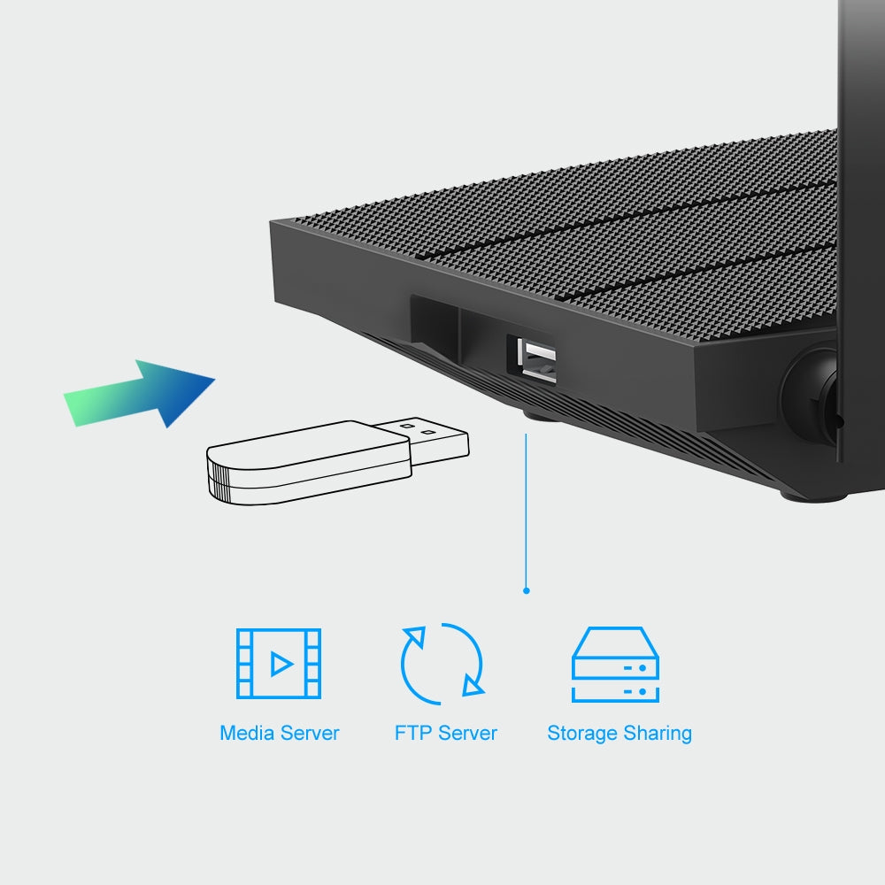 ROUTER TP-LINK wireless 1200Mbps, 4 porturi 10/100/1000Mbps,1 x WAN Gigabit, 4 antene externe, Dual Band AC1200 "Archer C6U"