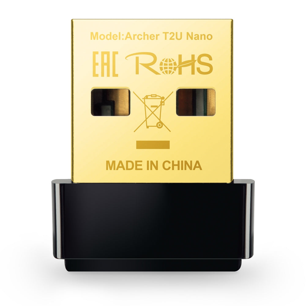 ADAPTOR RETEA TP-LINK AC600, extern wireless 2.4 GHz | 5 GHz, USB 2.0, port, 600 Mbps, antena interna x 1, "Archer T2U Nano"