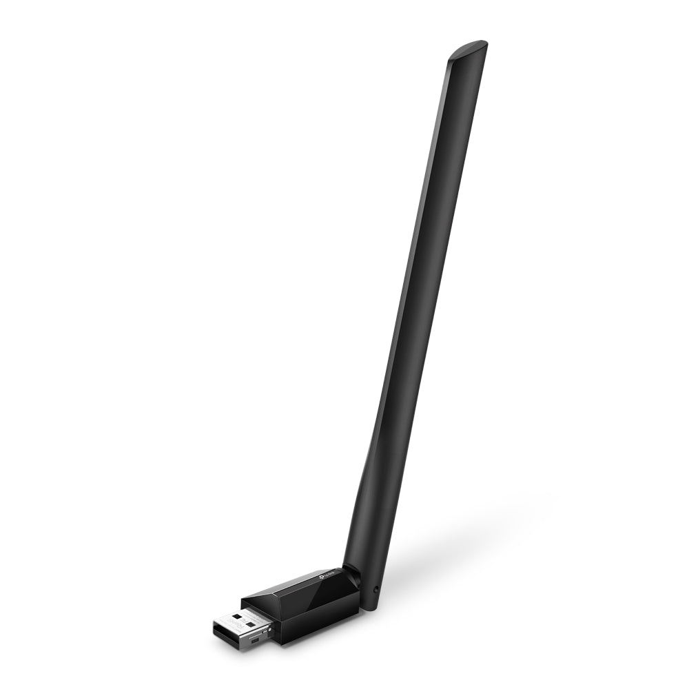 ADAPTOR RETEA TP-LINK AC600, extern wireless 2.4 GHz | 5 GHz, USB 2.0, port, 433 Mbps, antena externa x 1, "Archer T2U Plus"