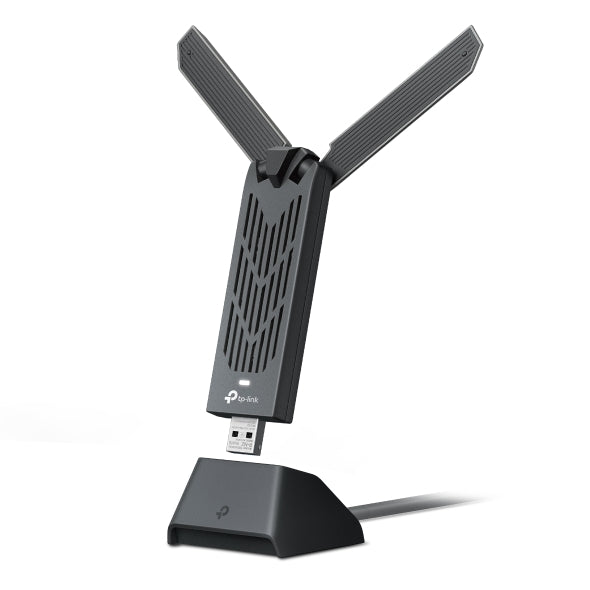 PLACA RETEA TP-LINK BE6500 Wi-Fi 7, extern wireless 2.4 GHz | 5 GHz | 6 GHz, USB 3.0, port, 6500 Mbps, antena externa x 2, lungime cablu 1.2 m, "Archer TBE400UH" (include timbru verde 0.18 lei)