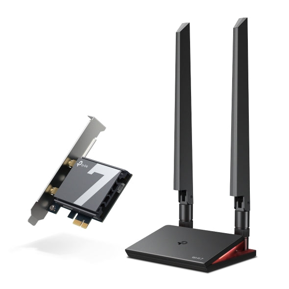 ADAPTOR RETEA TP-LINK, BE9300 Wi-Fi 7 Bluetooth 5.4 PCIe Adapter, 9300 Mbps, WI-FI 7 si Bluetooth 5.4, antena externa x 2, "Archer TBE550E"