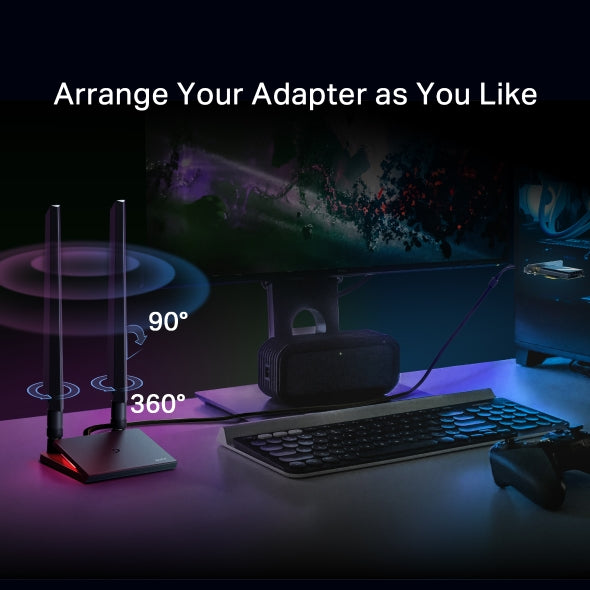 ADAPTOR RETEA TP-LINK, BE9300 Wi-Fi 7 Bluetooth 5.4 PCIe Adapter, 9300 Mbps, WI-FI 7 si Bluetooth 5.4, antena externa x 2, "Archer TBE550E"