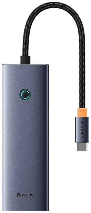 DOCKING STATION Baseus UltraJoy 4 in 1, input USB Type-C, output 3 x USB 3.0 / 1 x LAN RJ45, gri "B0005280A813-00" - 6932172630799