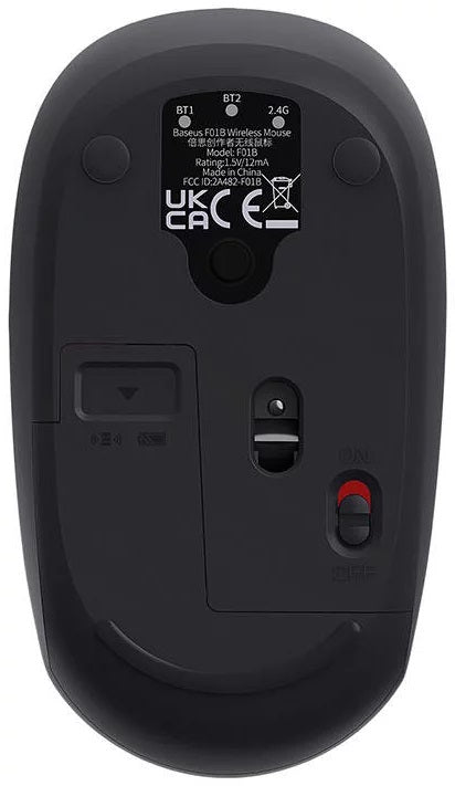 MOUSE Baseus, wireless 2.4GHz, optic,3/1 butoane/scroll, 800/1200/1600DPI, raza 10-20m, gri "B01055502833-00"