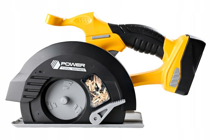 Set unelte pentru copii cu bormasina, fierastrau, casca luminata si vesta de constructor, 29x27x21 cm - 11