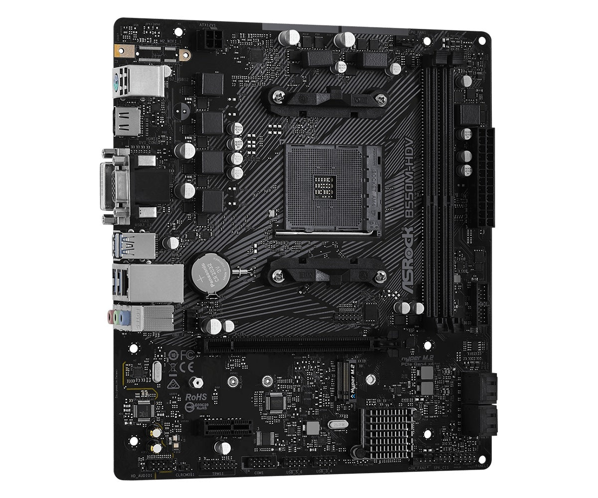 PLACA de BAZA Asrock "B550M-HDV", skt AM4, mATX, AMD B550, 2 x DDR4, max. 64 GB, 4 x SATA, 1 x M.2, 7.1, "B550M-HDV"