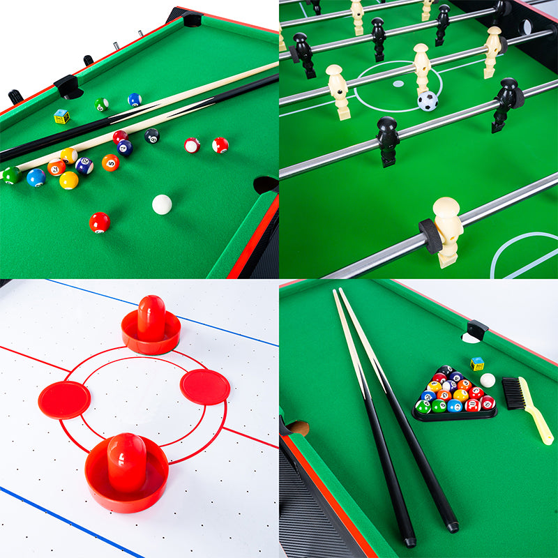 Masa de joc multifunctionala 3 in 1, fotbal, biliard si air hockey, 124x84x85 cm