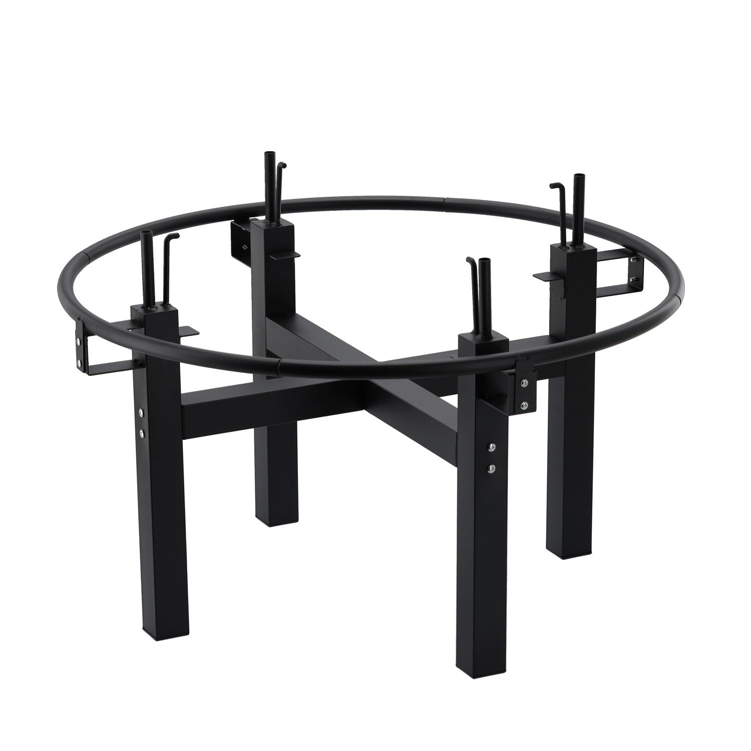 Gratar multifunctional cu rotisor, constructie metalica rezistenta, 90x86x99 cm, negru