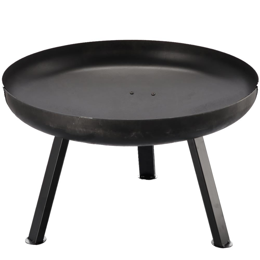 Semineu de gradina 60x36 cm, otel gros 2 mm, cu picioare detasabile, rezistent la temperaturi inalte, negru