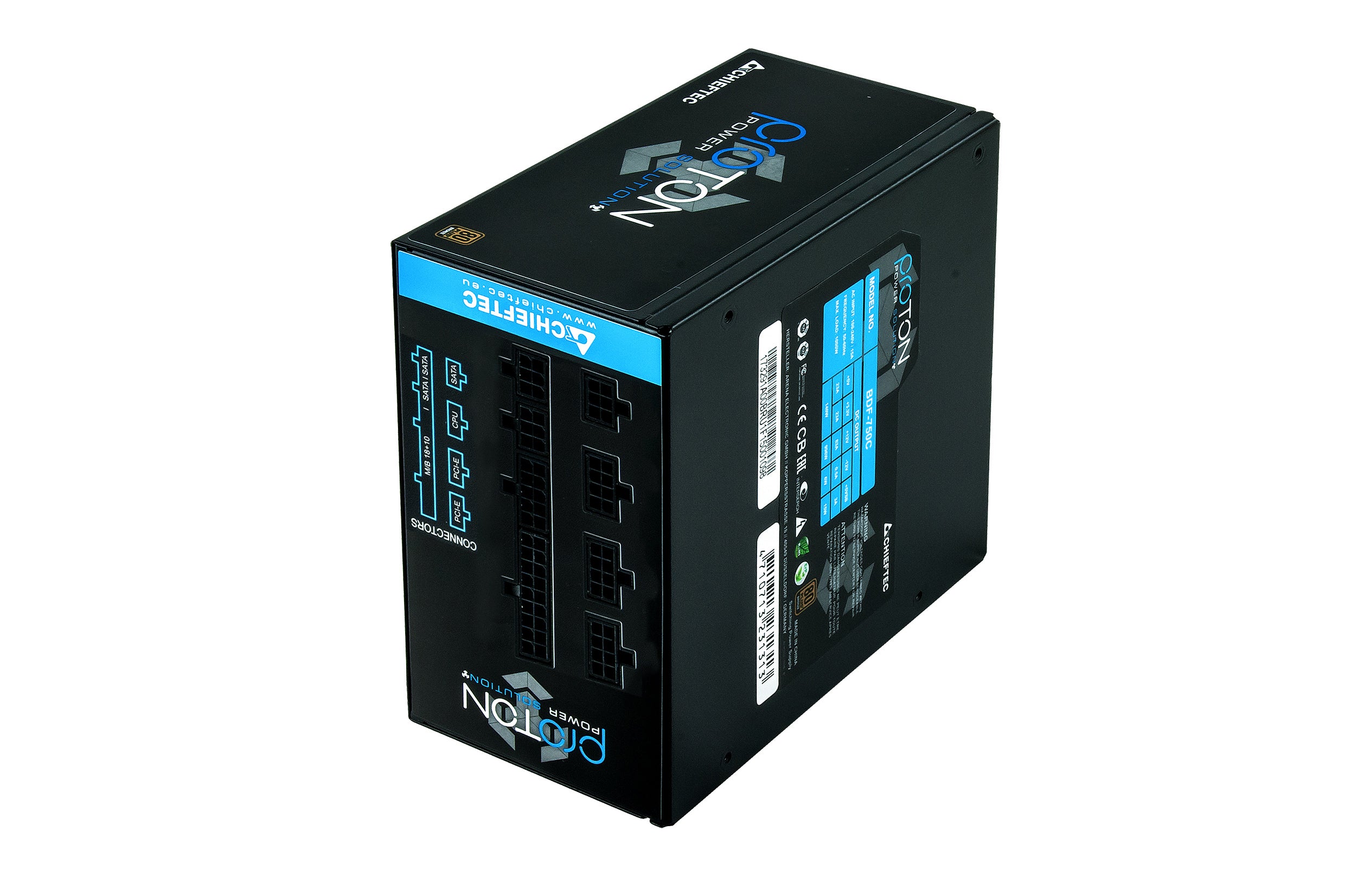 SURSA Chieftec PROTON 750 W, modulara, certificare 80 Plus Bronze, ventilator 140 mm x 1, PCI-E 6+2 pin x 4, SATA x 8, "BDF-750C"