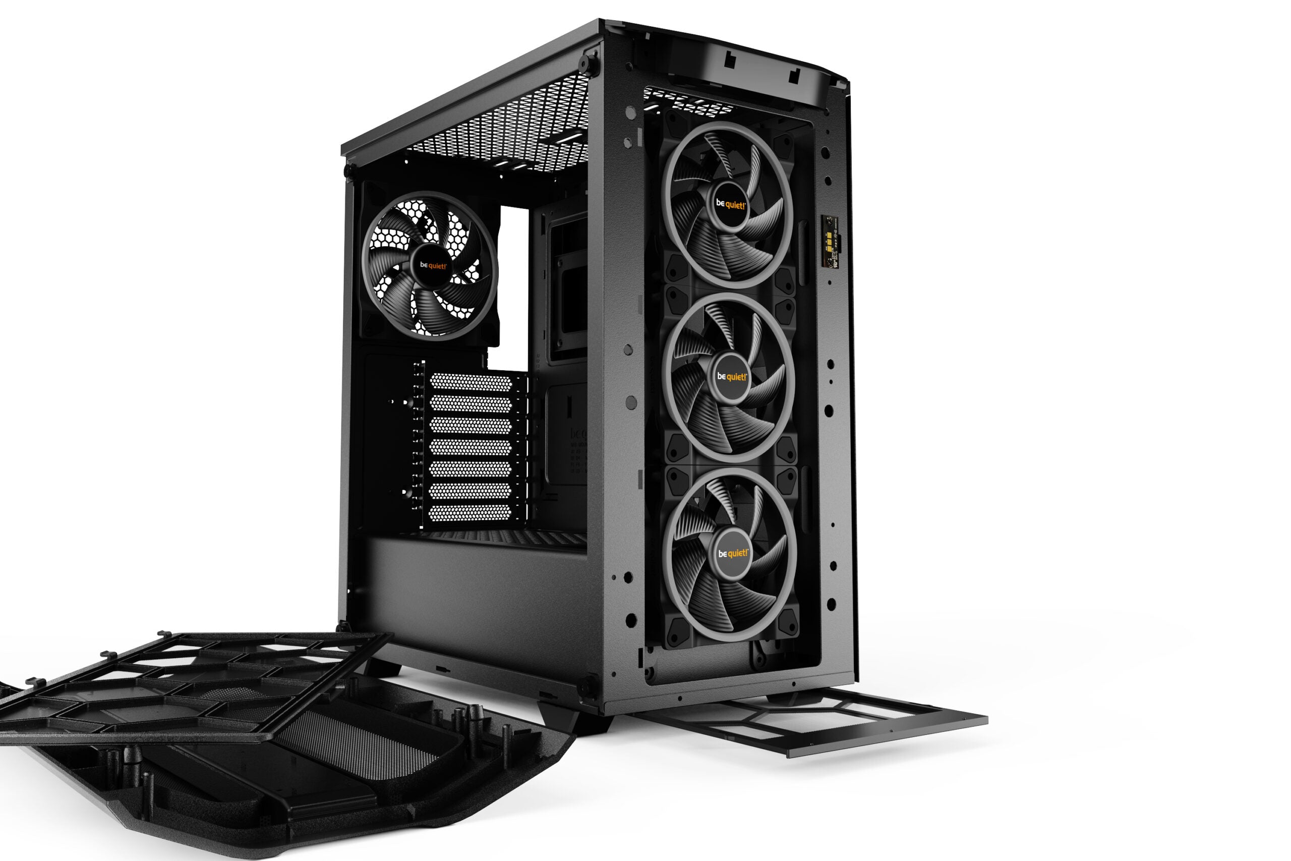 CARCASA be quiet! "PURE BASE 500 FX Black", Middle Tower, ATX, fara sursa,4xfan, USB 3.2 gen 1 x 1,USB Type-C x 1,audio+mic,PSU shroud, 7 sloturi expansiune,ARGB,negru, "BGW43"
