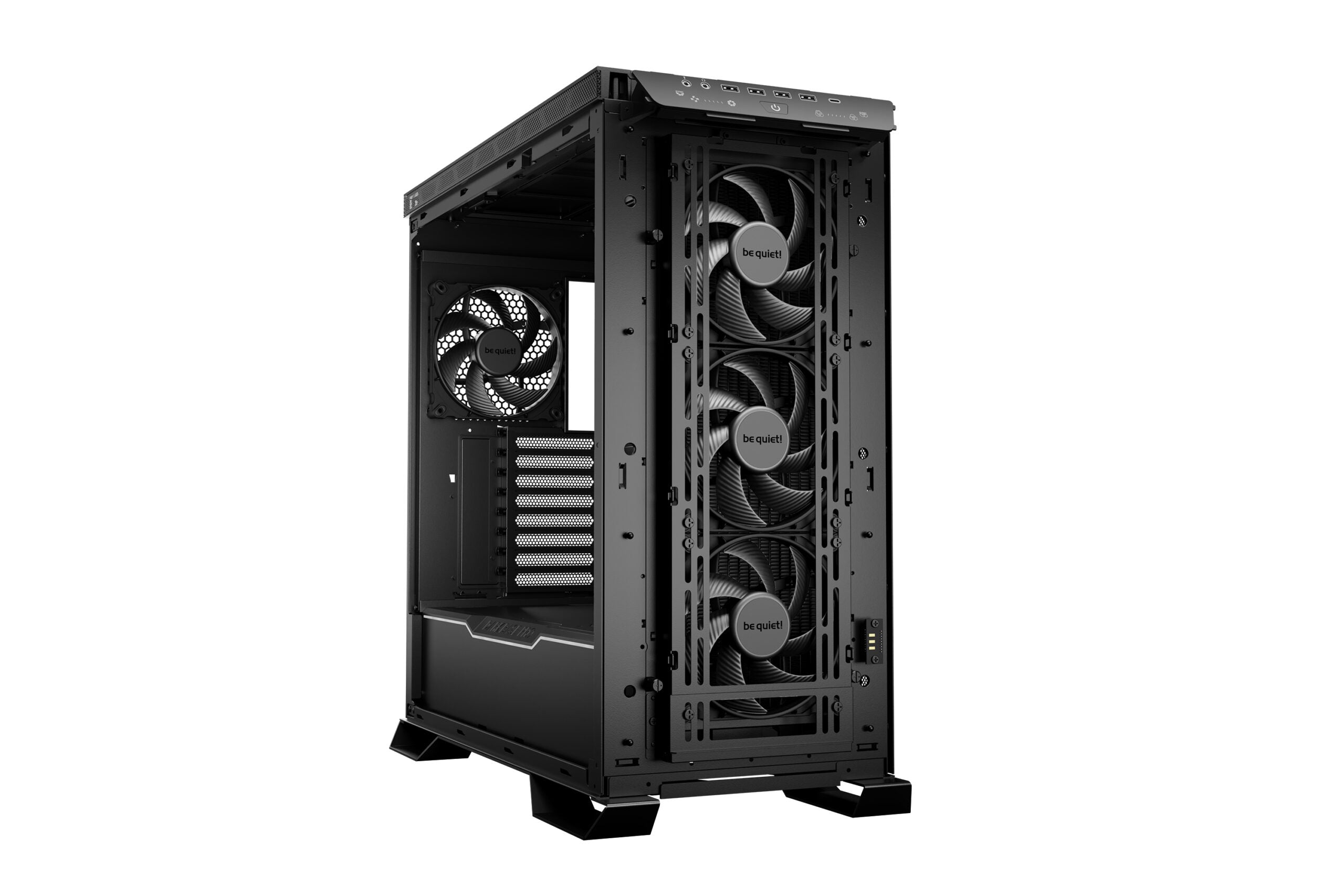 CARCASA be quiet! "DARK BASE PRO 901", Tower, ATX, fara sursa, 4xfan, USB 3.2 gen 2, USB Type-C x 1, audio, mic, PSU shroud, 8 sloturi expansiune, iluminare ARGB, negru, "BGW50"