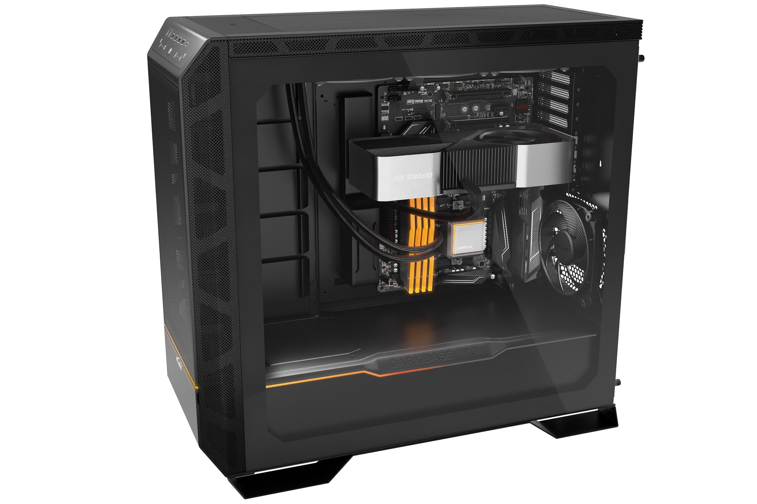 CARCASA be quiet! "DARK BASE PRO 901", Tower, ATX, fara sursa, 4xfan, USB 3.2 gen 2, USB Type-C x 1, audio, mic, PSU shroud, 8 sloturi expansiune, iluminare ARGB, negru, "BGW50"