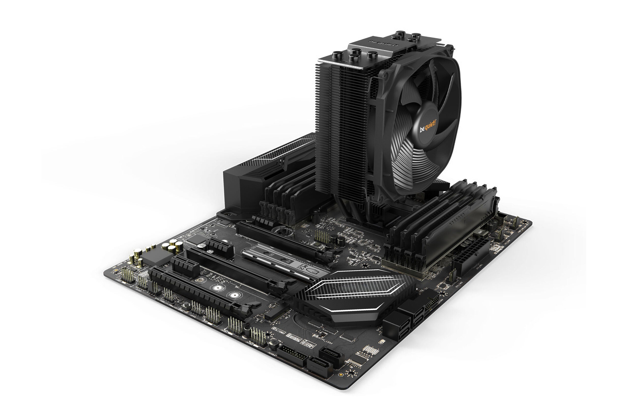 COOLER be quiet "Dark Rock Slim",racire aer, Ø6 mm×4 pcs heatpipe, skt. Intel LGA 1700/1200/115x/2066/2011-v3 AMD AM5/AM4, fan 120mm, 1500 rpm, conectare 4-pin PWM, LED , "BK024"