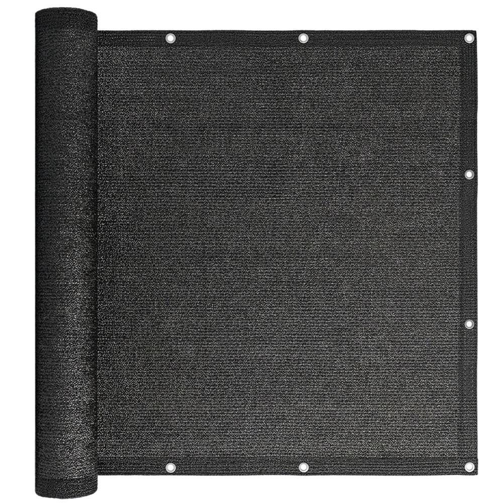 Paravan plasa umbrire pentru balustrada balcon, 95% umbrire, impermeabila, 500x100 cm, antracit