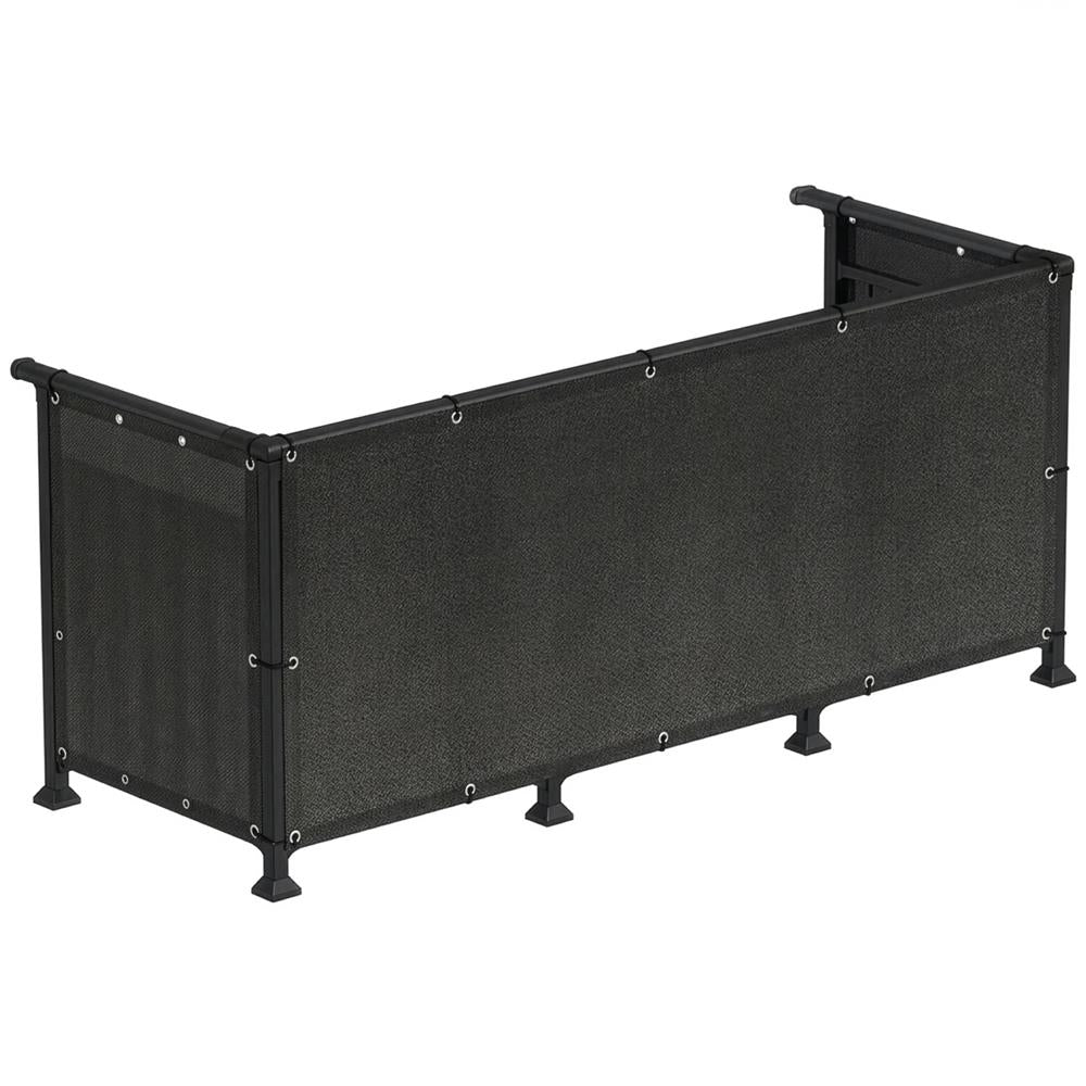Paravan plasa umbrire pentru balustrada balcon, 95% umbrire, impermeabila, 500x100 cm, antracit