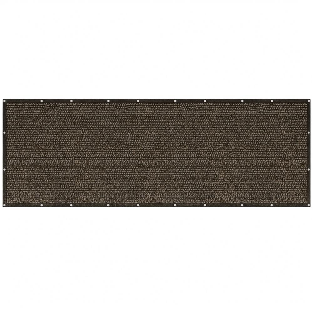 Paravan plasa umbrire pentru balustrada balcon, 95% umbrire, impermeabila, 500x100 cm, maro