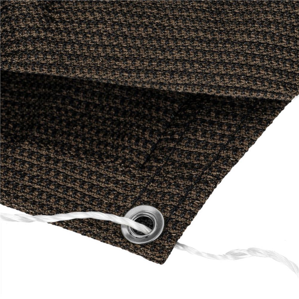Paravan plasa umbrire pentru balustrada balcon, 95% umbrire, impermeabila, 500x100 cm, maro
