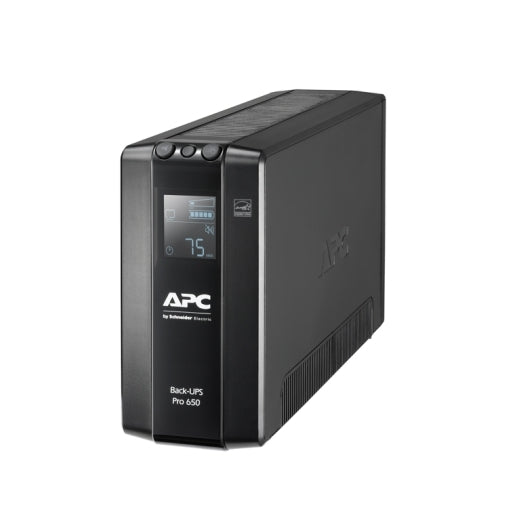 UPS APC "Back-UPS", Line int., mini Tower, AVR, IEC x 6, display LCD, back-up 11 - 20 min. "BR650MI"