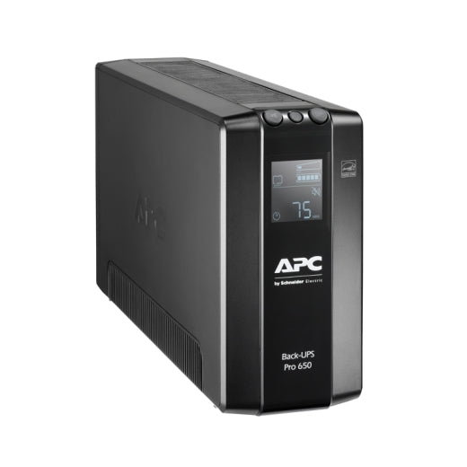 UPS APC "Back-UPS", Line int., mini Tower, AVR, IEC x 6, display LCD, back-up 11 - 20 min. "BR650MI"