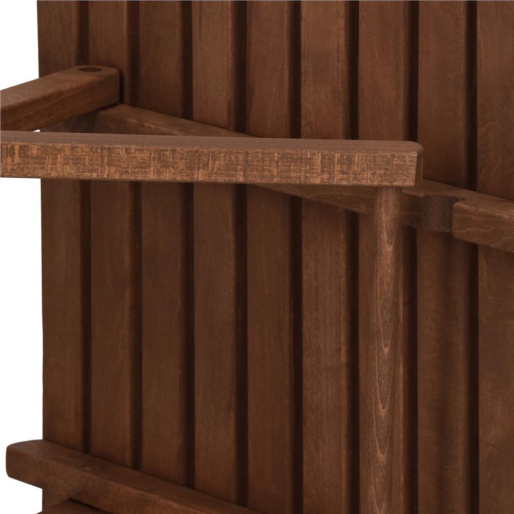 Set mobilier balcon sau terasa din lemn de fag, pliabil, masa 52x51x65 cm si 2 scaune, maro inchis
