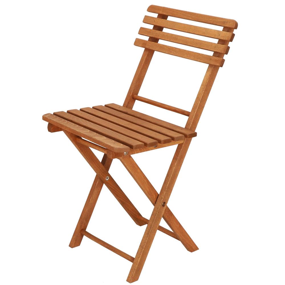 Set mobilier balcon sau terasa din lemn de fag, pliabil, masa 52x51x65 cm si 2 scaune, maro
