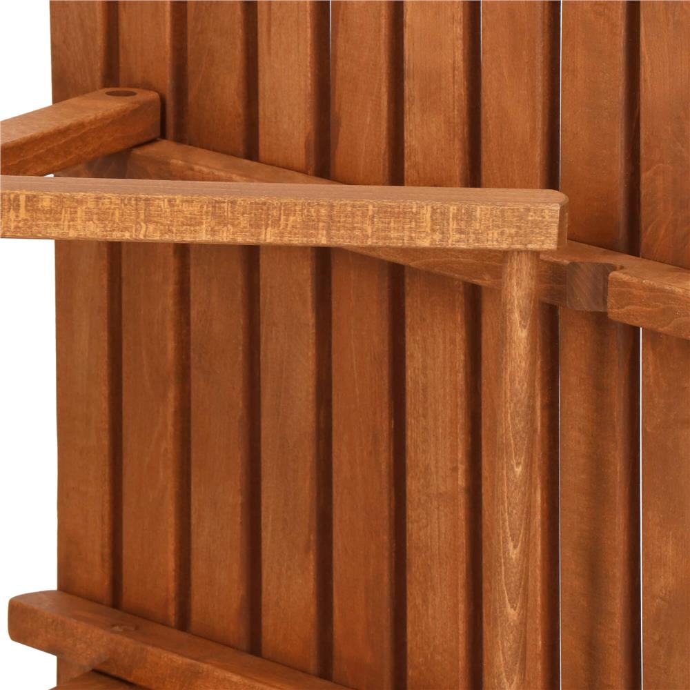 Set mobilier balcon sau terasa din lemn de fag, pliabil, masa 52x51x65 cm si 2 scaune, maro