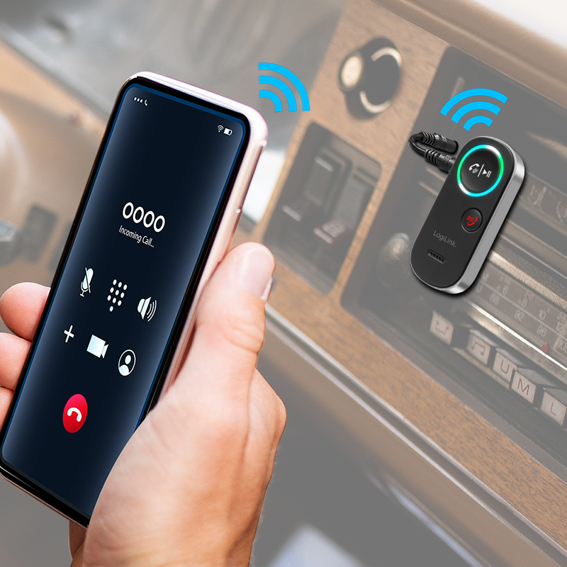 RECEIVER audio Logilink, conec prin Jack 3.5mm, dist max 10m, BT v5.4, ac. 150mAh, pana la 12 ore, card microSD, indicator LED, ant int, black 43501884 "BT0068"
