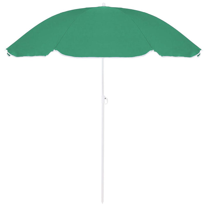 Umbrela de plaja pliabila cu inclinare reglabila, diametru 160 cm, verde - BazarOltenia