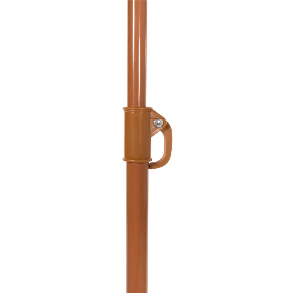 Umbrela de plaja tip hawai pliabila, cu inaltime si unghi reglabil, structura metalica, 160 cm, maro