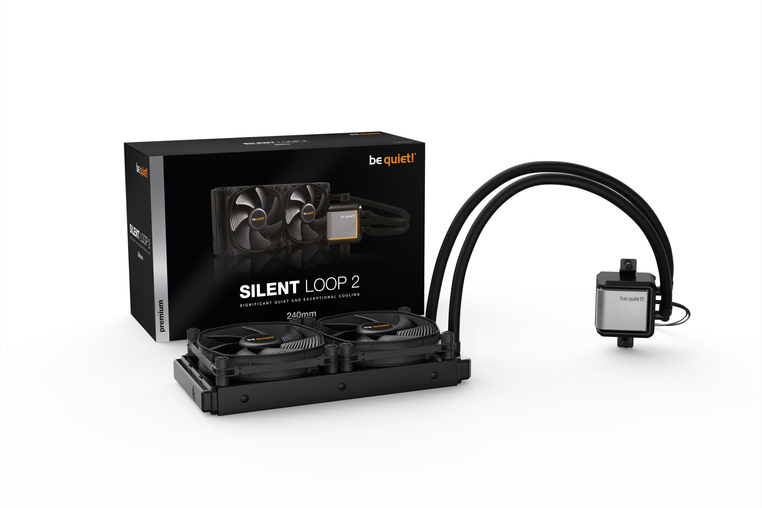 COOLER be quiet! "SILENT LOOP 2", racire lichid, skt. Intel LGA1700/1200/115x/2011-v3, AMD AM5/AM4/sTRX4,radiator aluminiu,pompa 2800rpm, fan 2x120mm,2200 rpm,4-pin, ARGB "BW010"
