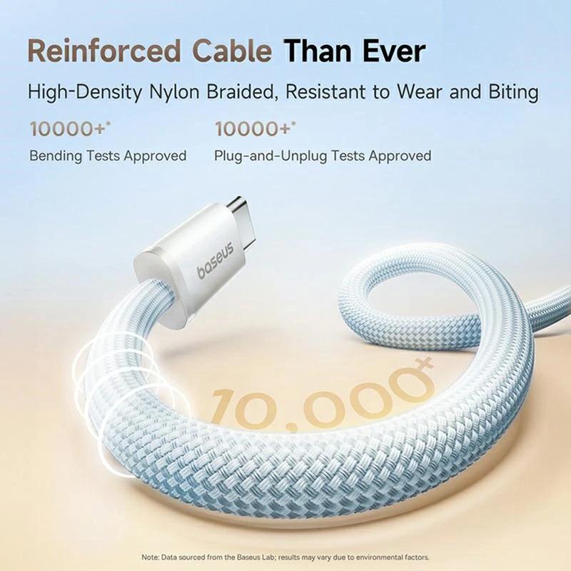 CABLU alimentare si date Baseus Dynamic 4 Pro, Fast Charging Data Cable pt. smartphone, USB Type-C la USB Type-C 100W, 1m, braided, albastru "P10385200311-00" - 6932172691400
