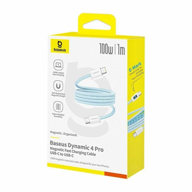 CABLU alimentare si date Baseus Dynamic 4 Pro, Fast Charging Data Cable pt. smartphone, USB Type-C la USB Type-C 100W, 1m, braided, albastru "P10385200311-00" - 6932172691400