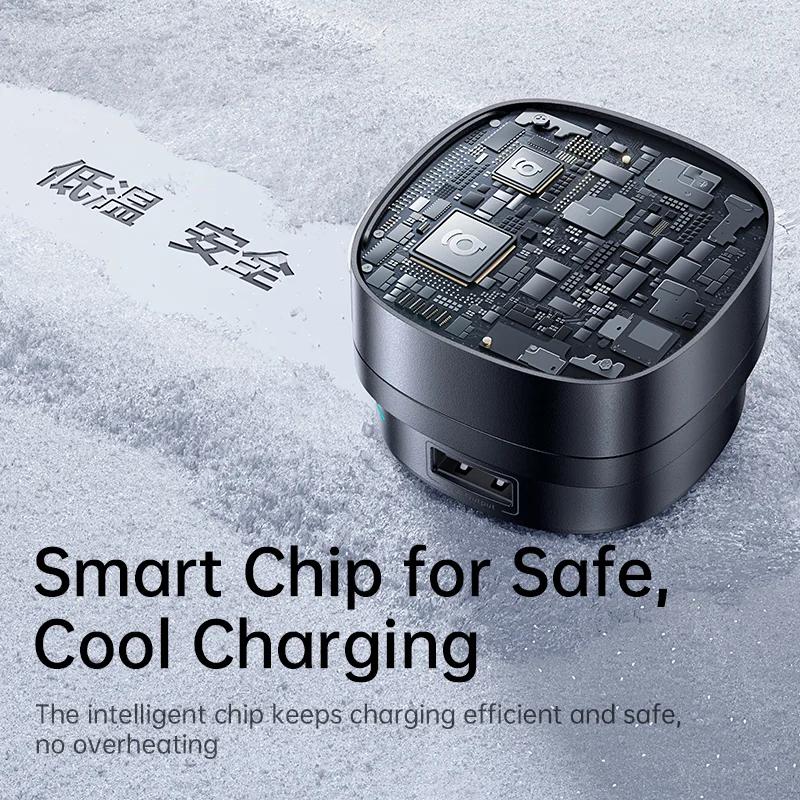 INCARCATOR auto Baseus PrimeTrip VR1, Quick Charge 60W, 1 x USB, 2 x USB Type-C, pt. bricheta auto, cablu retractabil, negru "C00069001121-00" - 6932172690274