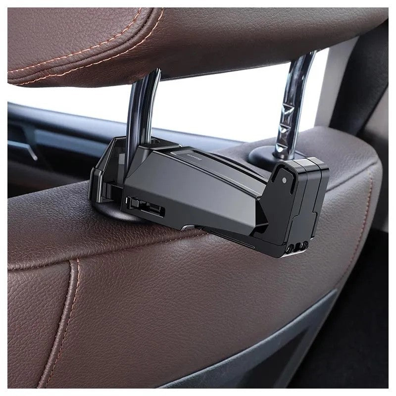SUPORT AUTO Baseus pt. SmartPhone, fixare pe tetiera, ofera posibilitatea reglarii unghiului de vizionare pe verticala si orizontala (360 de grade), negru "SUHZ-A01" - 6953156291973