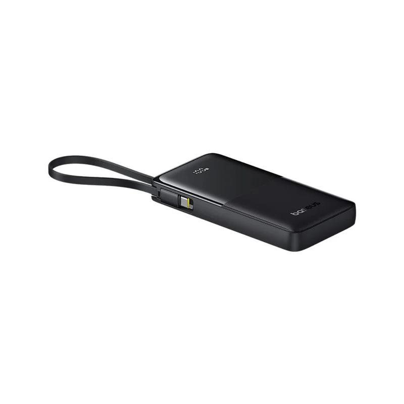 POWER BANK Baseus Bipow 2 Digital, display, capacitate 10000mAh, 20W, cablu integrat USB Type-C, 1 x USB Type-C, 1 x USB, total 5V/3A, negru, "P10077101113-00" - 6932172670887