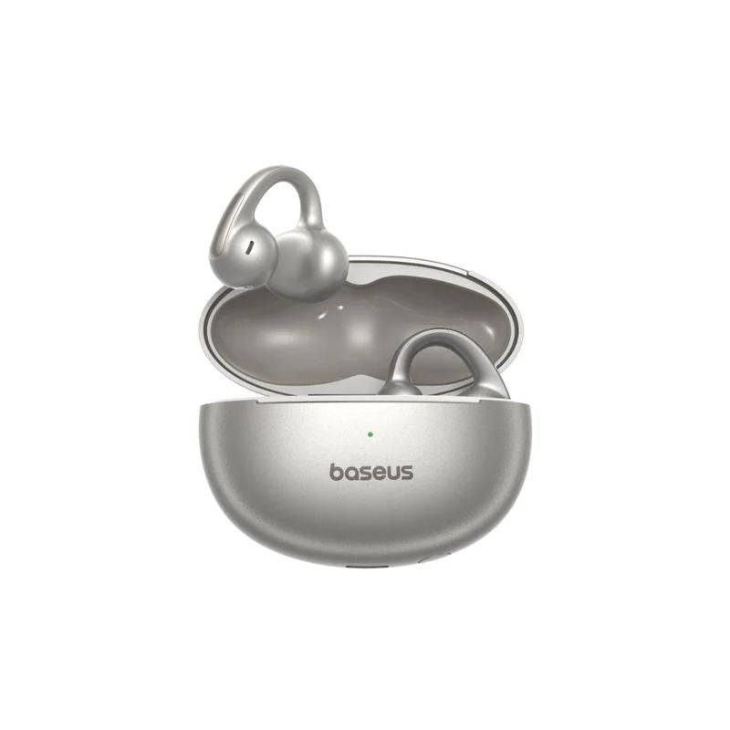 CASTI Baseus Bowie MC1 Pro Open-Ear True Wireless, on ear, pt smartphone, microfon pe casca, conectare prin Bluetooth 6.0, titanium "A0102505" (timbru verde 0.18 lei) - 6932172694890
