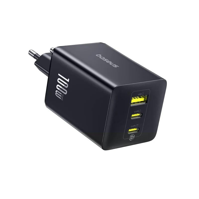 INCARCATOR retea Baseus EnerFill FE11, Quick Charge 100W, 2 x USB Type-C, 1 x USB, negru "P10182102123-00" - 6932172690632