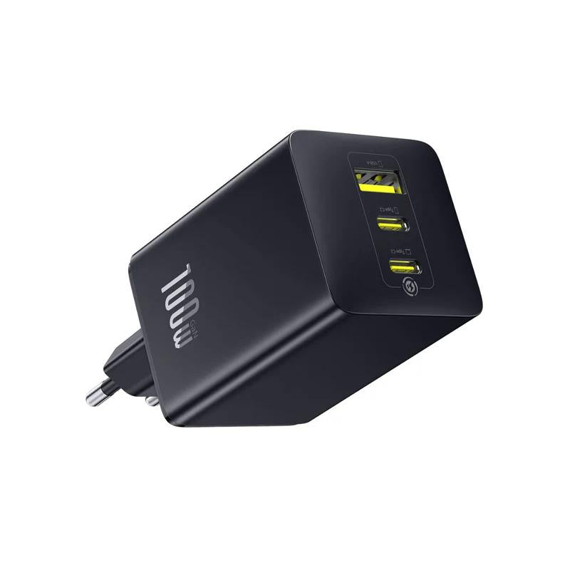 INCARCATOR retea Baseus EnerFill FE11, Quick Charge 100W, 2 x USB Type-C, 1 x USB, negru "P10182102123-00" - 6932172690632